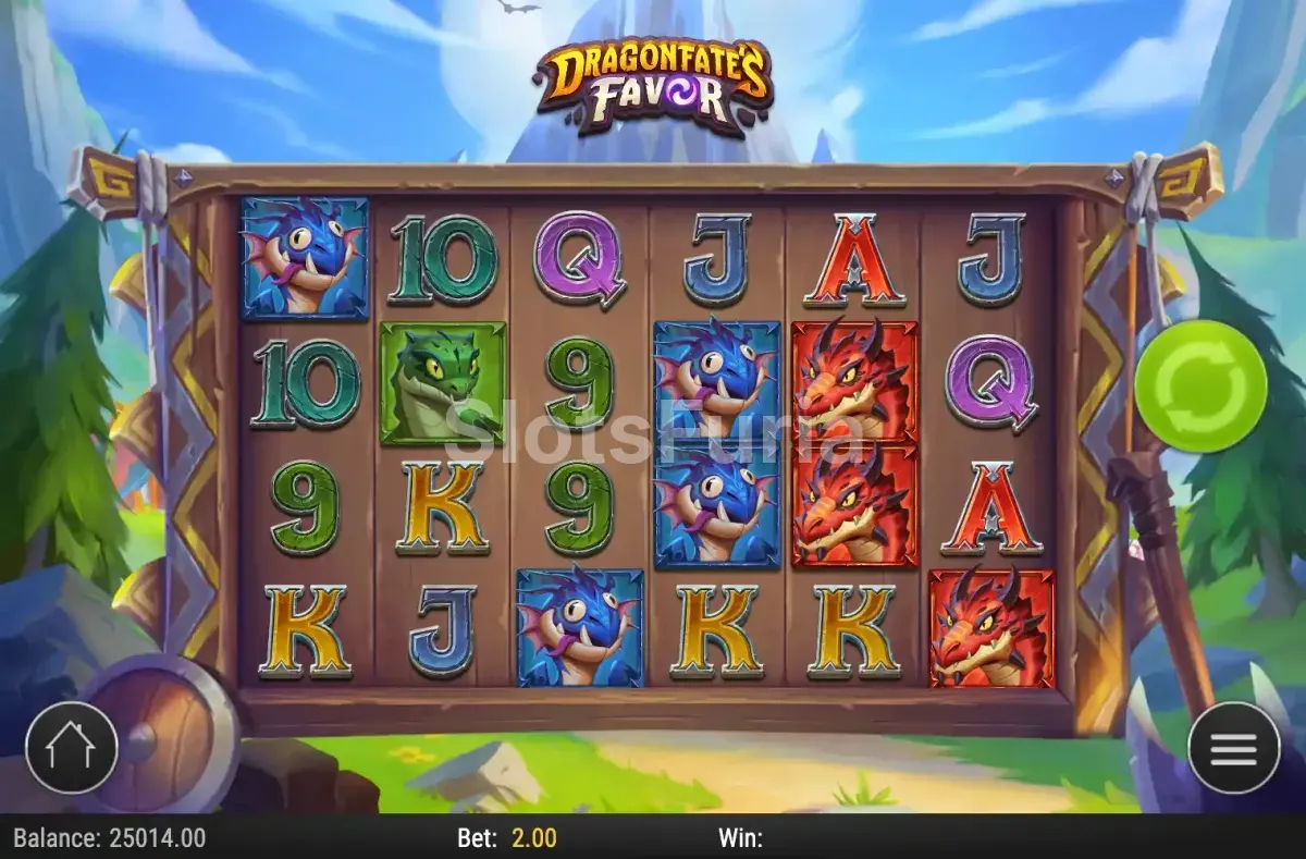 Pantalla principal de Dragonfate's Favor durante el juego base
