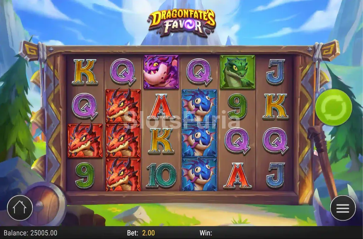 Segunda vista del juego base de Dragonfate's Favor con combinaciones activas