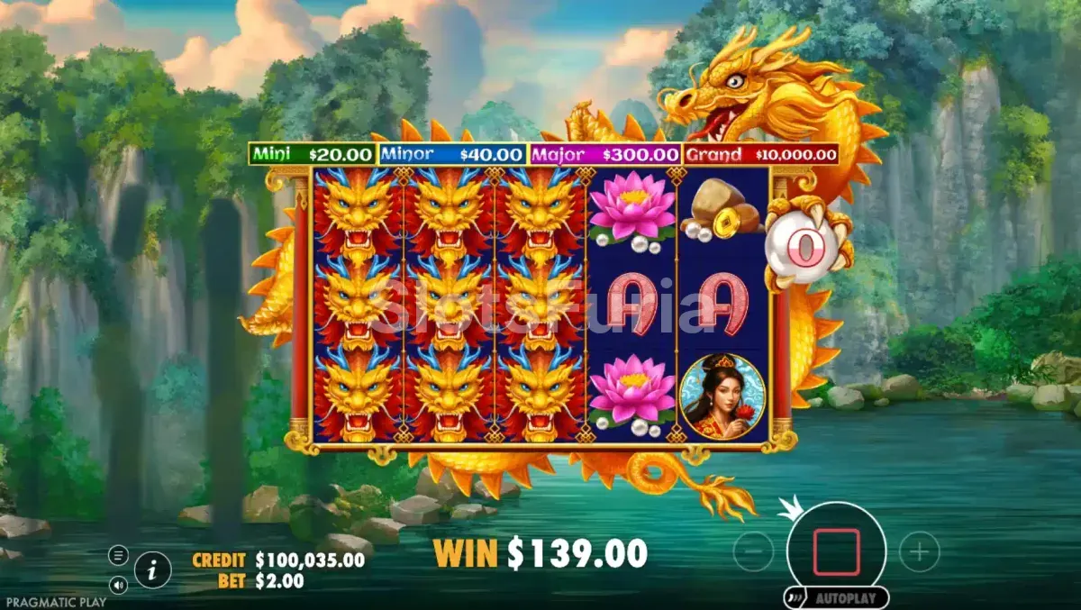 Ronda de giros gratis activa en Dragon's Gate Bonus Choice
