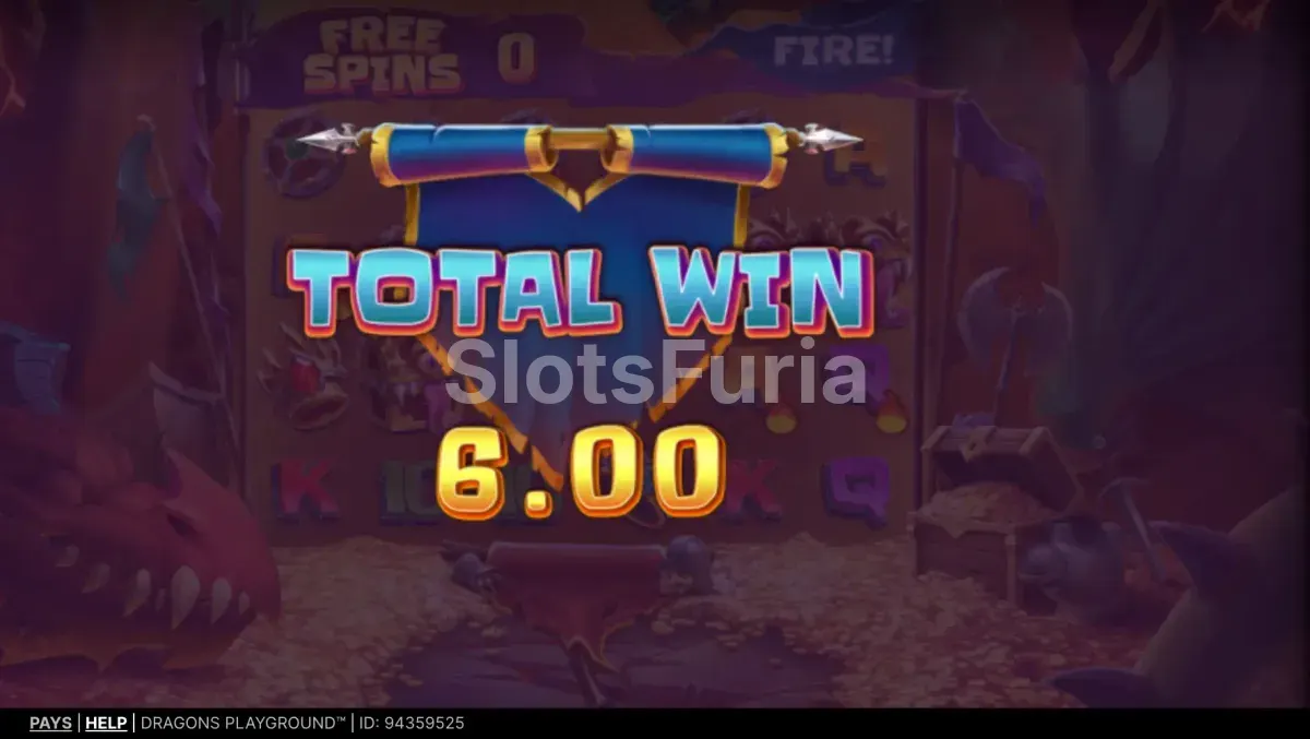 Gran victoria en Dragons Playground con múltiples wilds activos