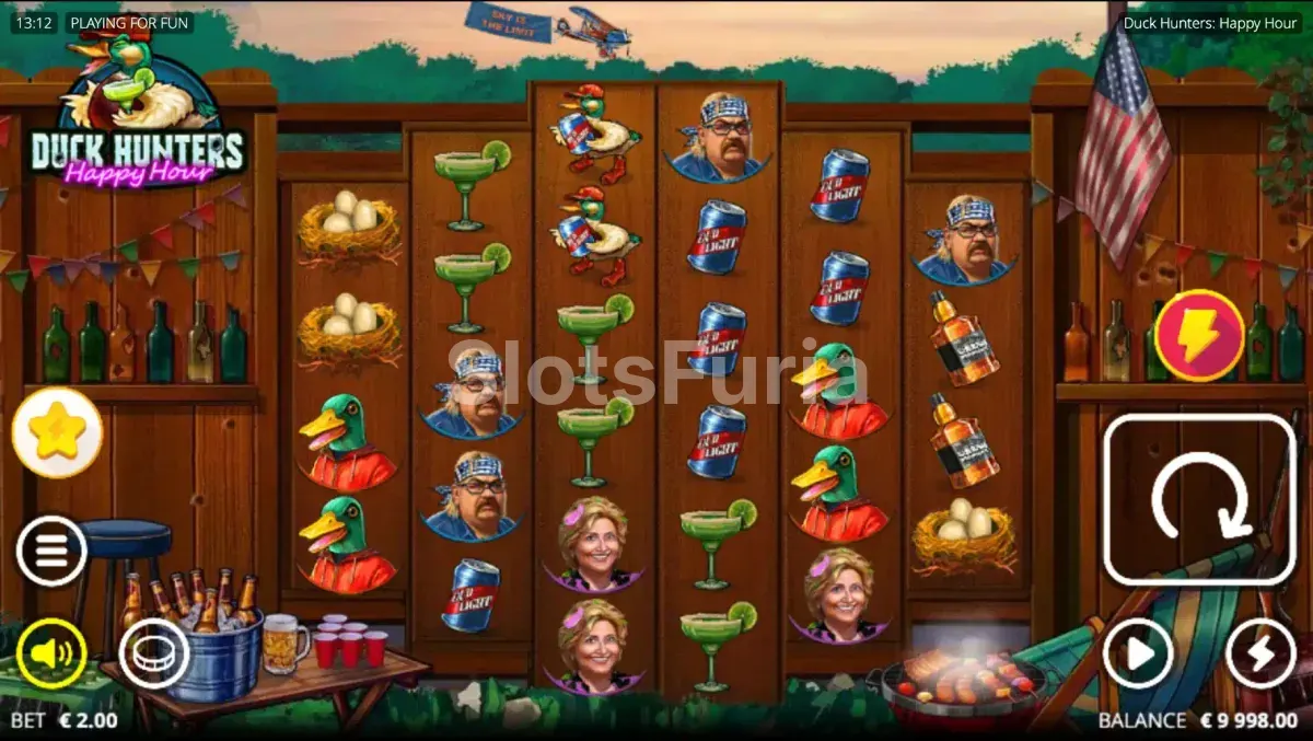 Pantalla principal del juego base de Duck Hunters Happy Hour