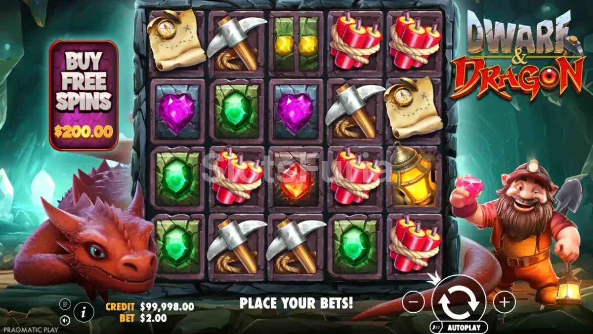 Pantalla principal del juego base de Dwarf & Dragon