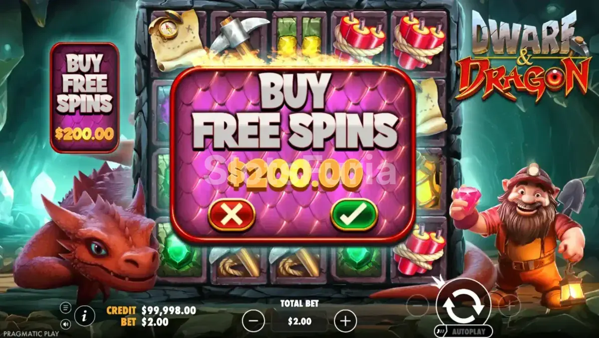 Opción de compra de bonus en Dwarf & Dragon de Pragmatic Play