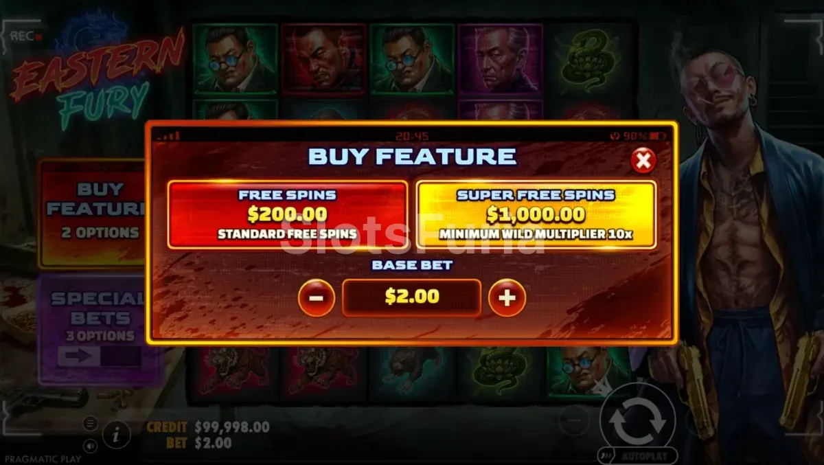 Pantalla de compra de bono de Eastern Fury