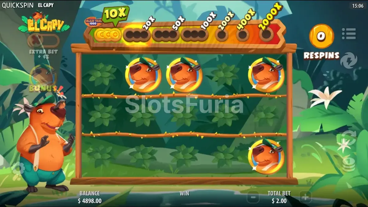 Ronda de bonus El Capy Collect Game en acción