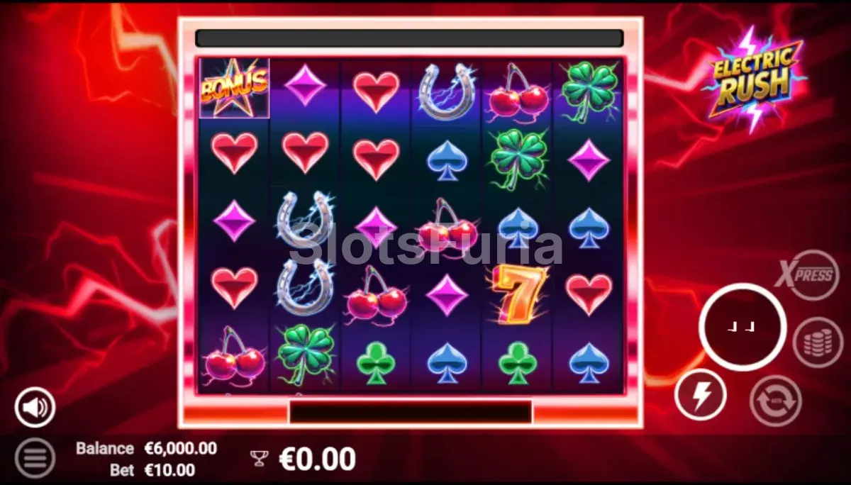 Ronda de giros gratis de Electric Rush con multiplicadores activos