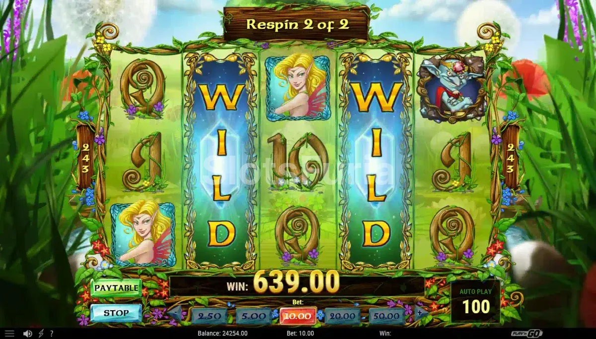 Secuencia de respins activos en Enchanted Crystals