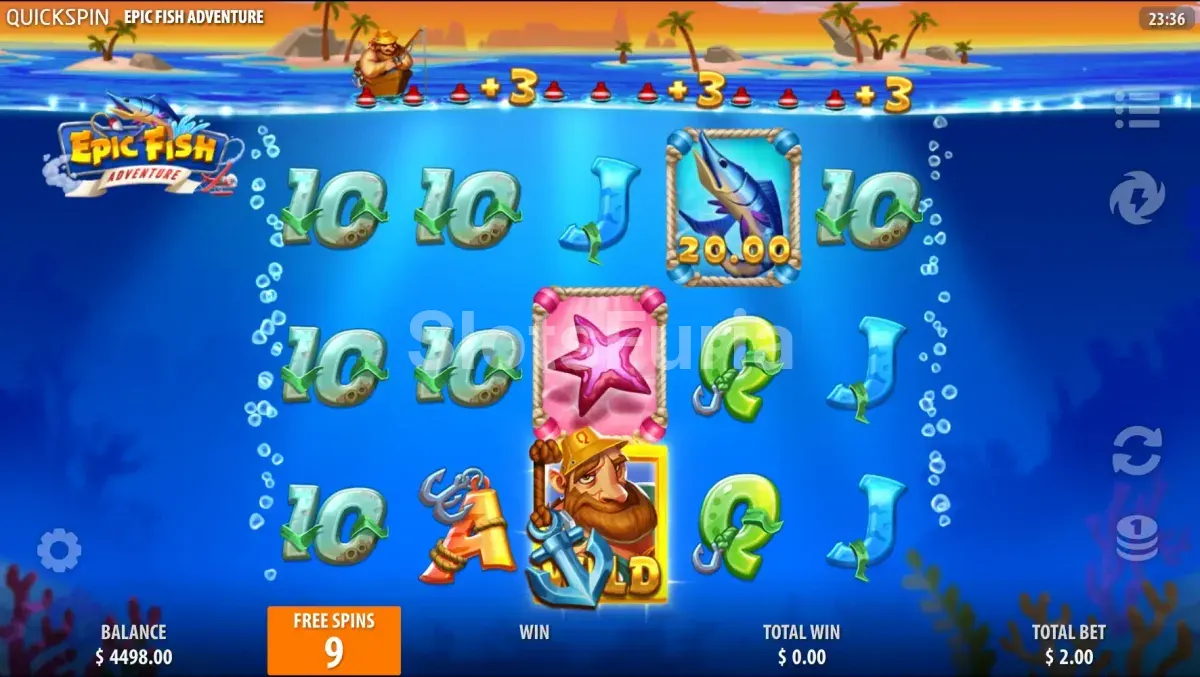 Ronda de giros gratuitos Golden Marlin en Epic Fish Adventure