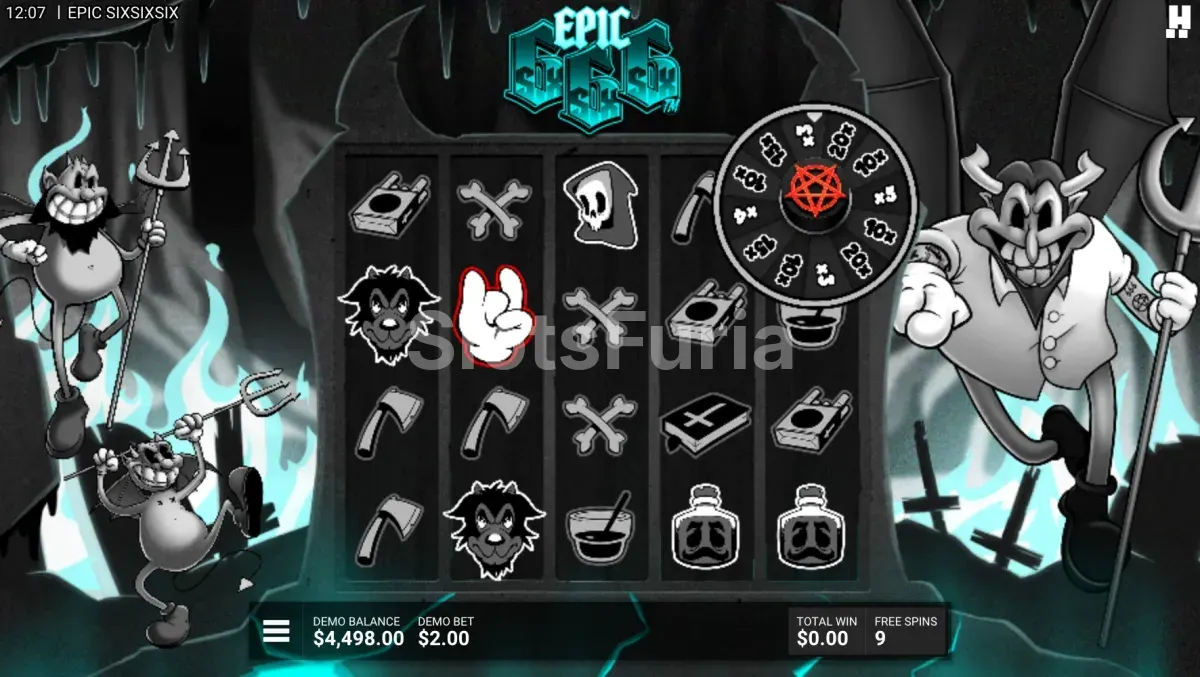 Giros gratis de Epic SixSixSix con ruedas activas sobre los rodillos