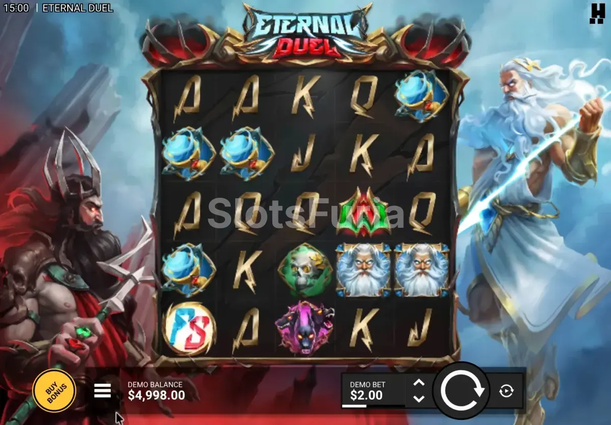 Pantalla principal del juego base en Eternal Duel