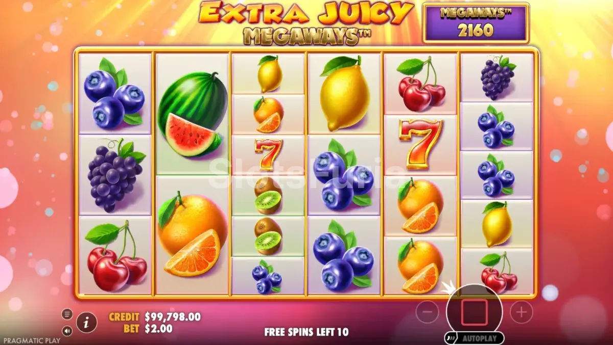 Ronda de giros gratuitos de Extra Juicy Megaways con multiplicadores activos
