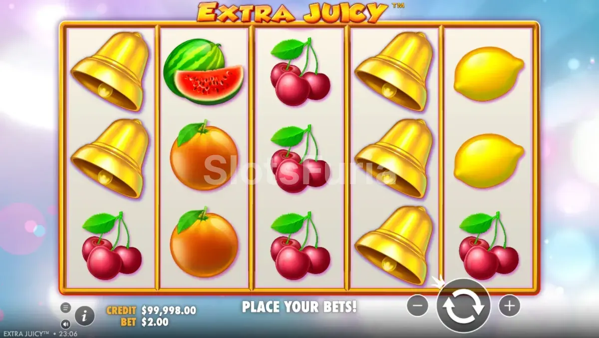 Pantalla principal del juego Extra Juicy de Pragmatic Play