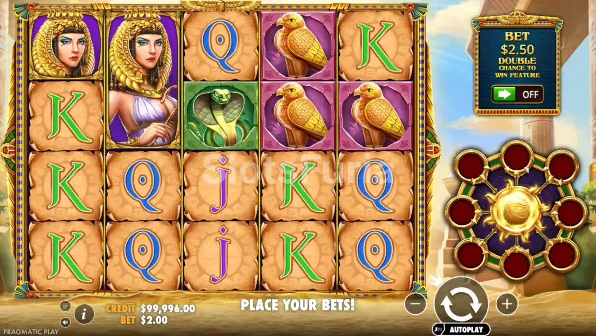 Segunda vista del juego base de Eye of Cleopatra en plena acción