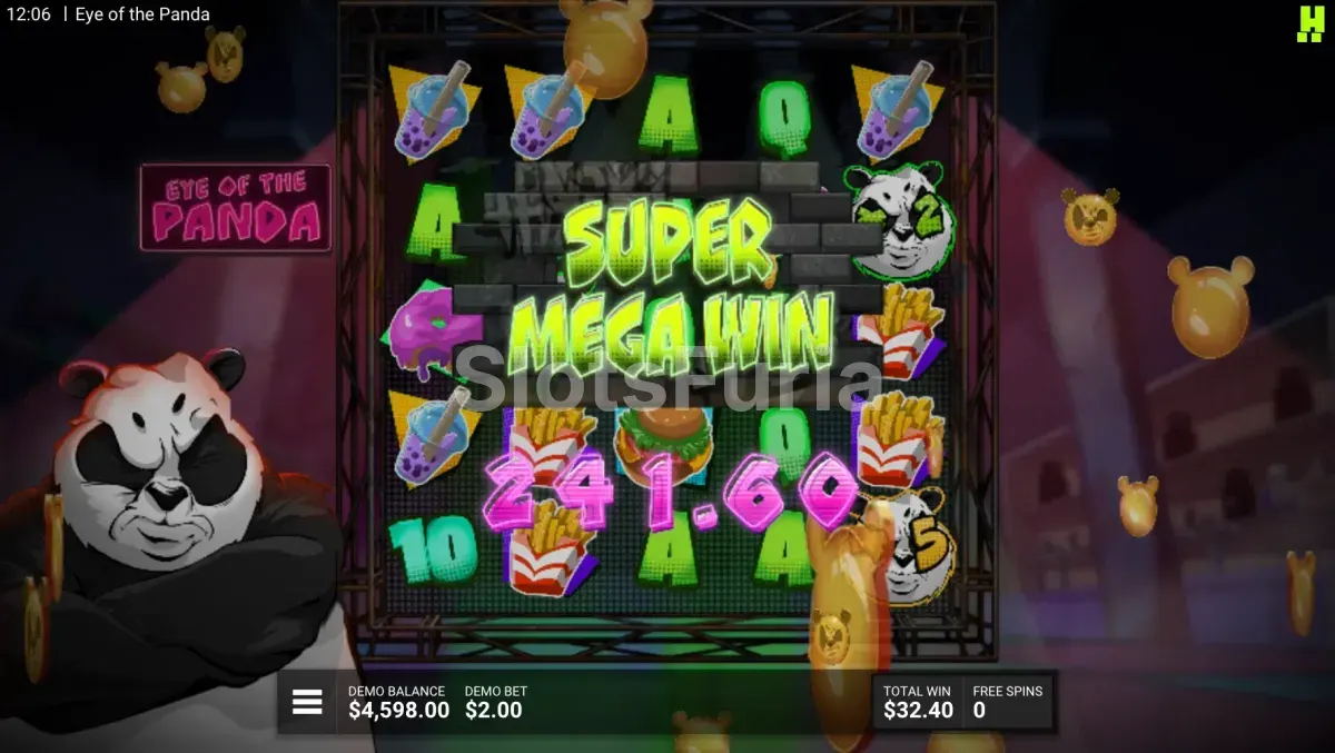Gran victoria registrada en Eye of the Panda durante la fase de bonus