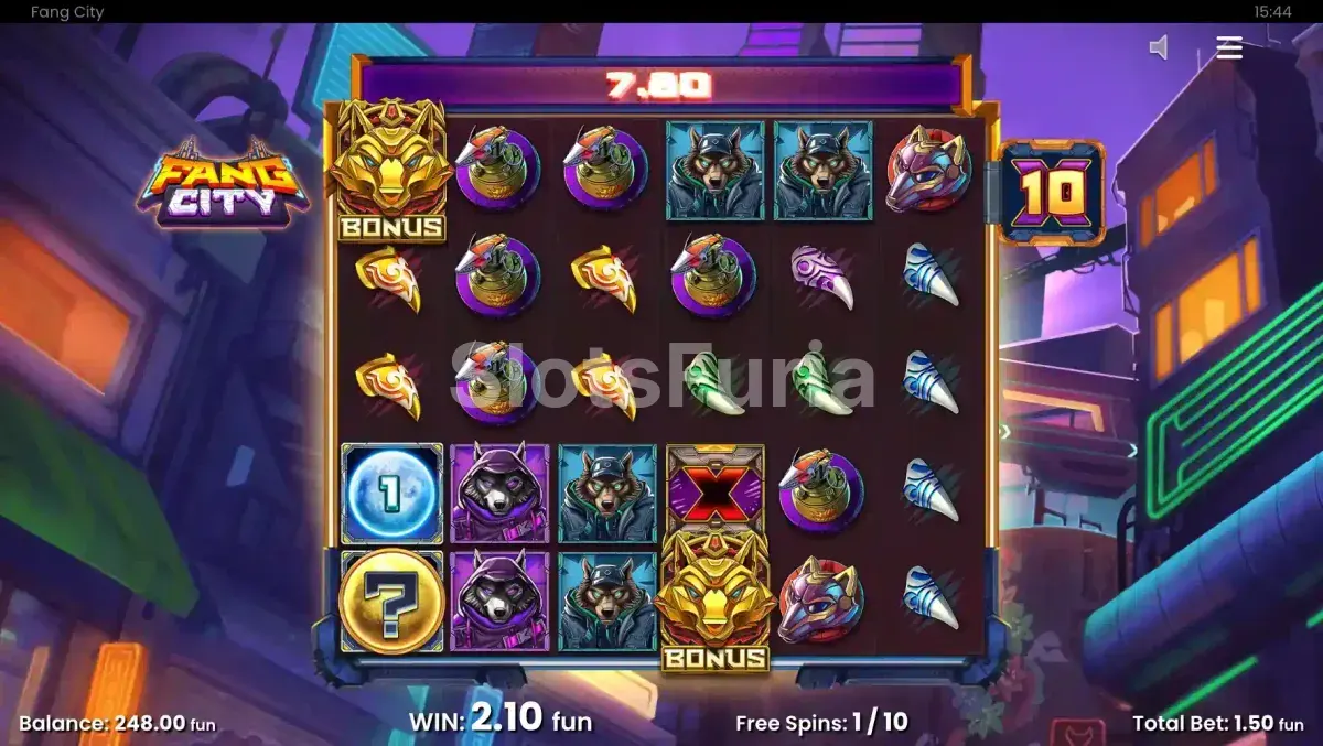 Ronda de giros gratuitos activa en Fang City con multiplicadores en juego