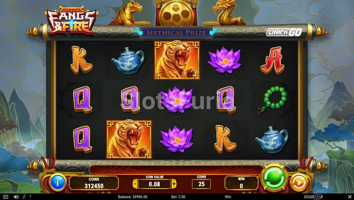 Segunda pantalla del juego base en Fangs & Fire mostrando los gongs en acción