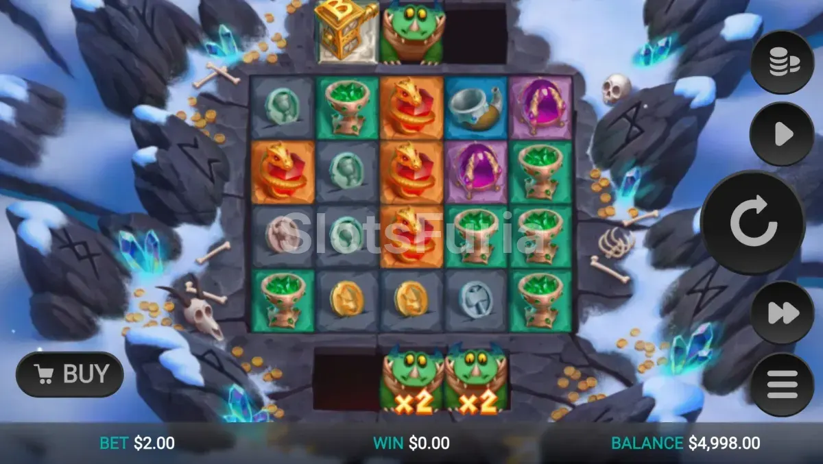 Pantalla principal del juego base en Fang's Inferno Dream Drop
