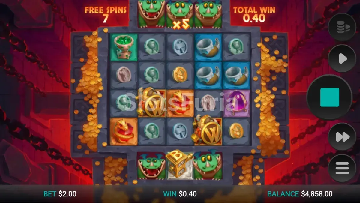 Modo de giros gratuitos activo en Fang's Inferno Dream Drop