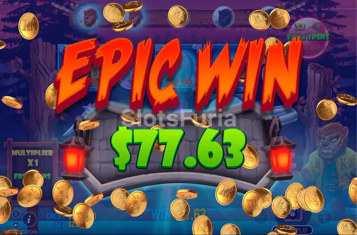 Gran victoria en Fangtastic Freespins con multiplicadores máximos activados