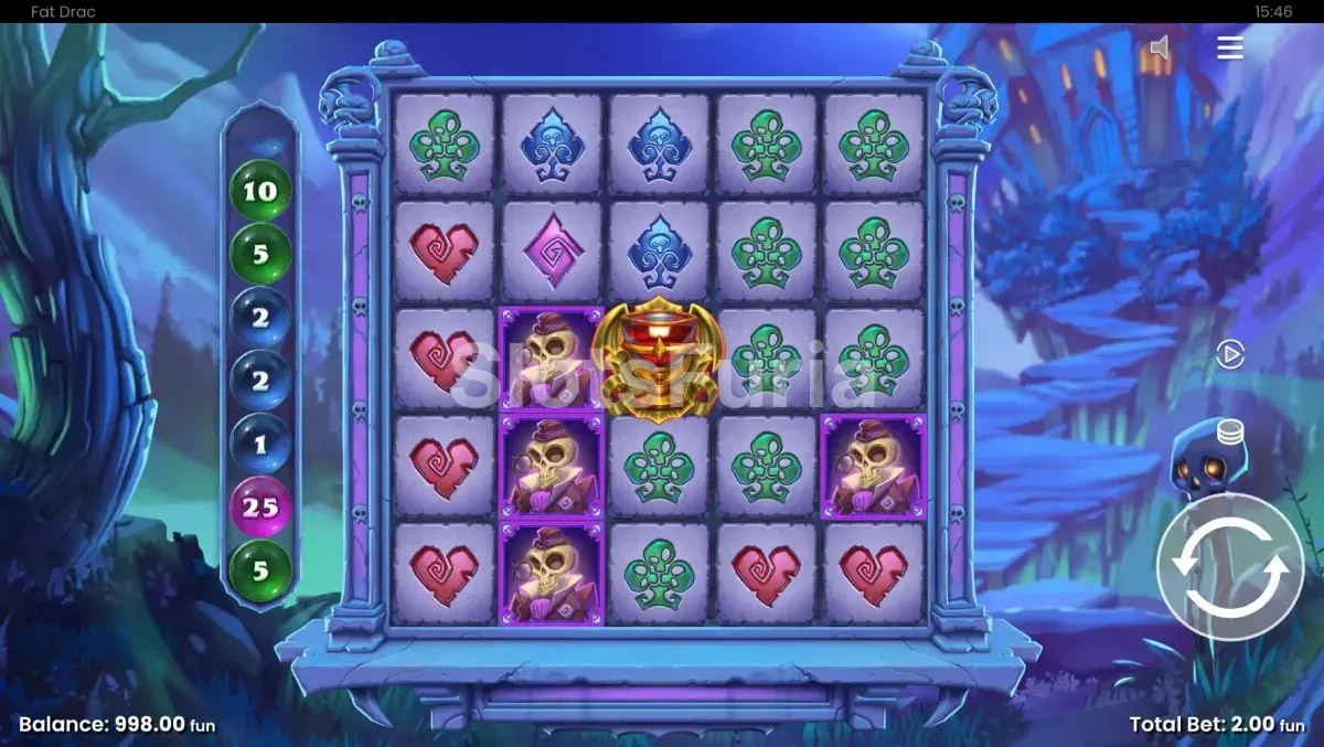 Juego base de Fat Drac con el vampiro en los rodillos