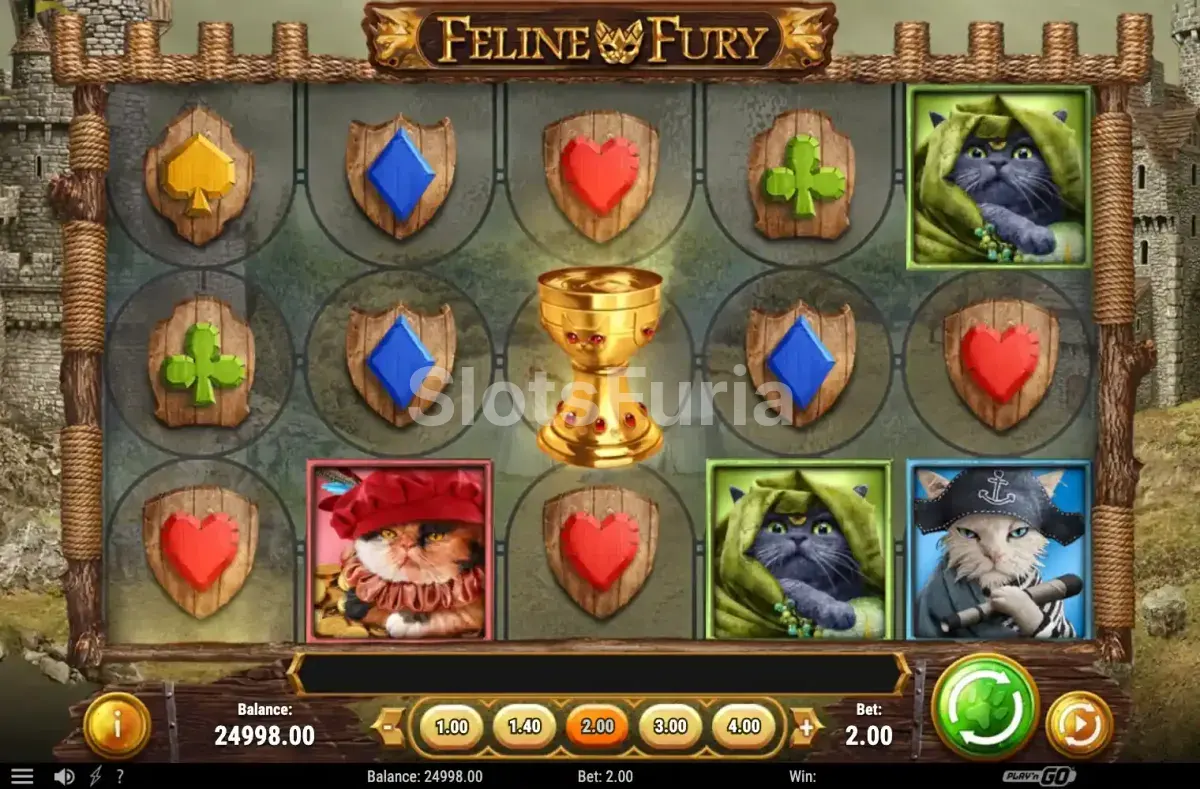 Pantalla principal del juego base de Feline Fury