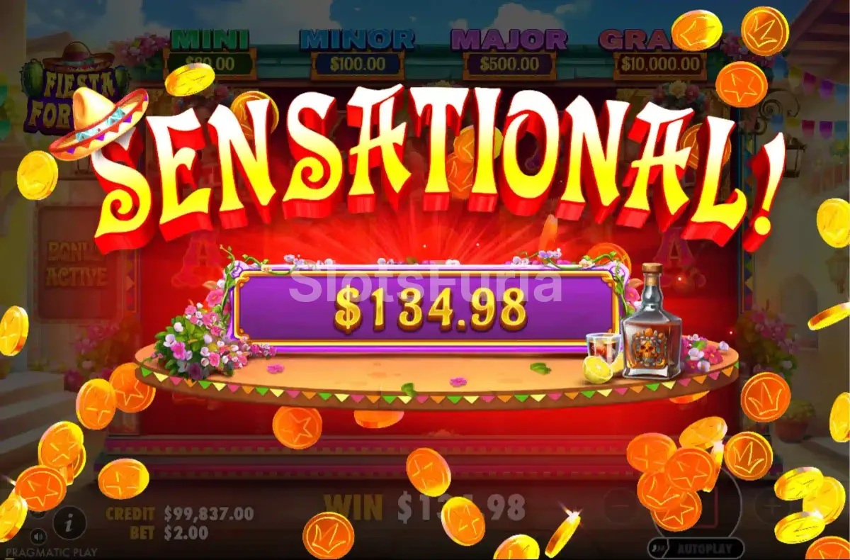 Gran victoria en Fiesta Fortune con explosión de premios en pantalla