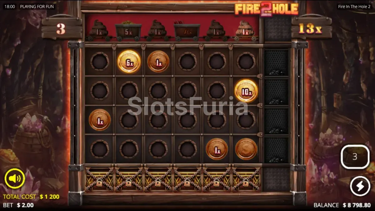 Ronda de giros gratuitos en acción en Fire In The Hole 2