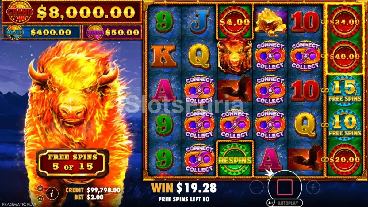 Ronda de giros gratuitos en Fire Stampede 2 con multiplicadores
