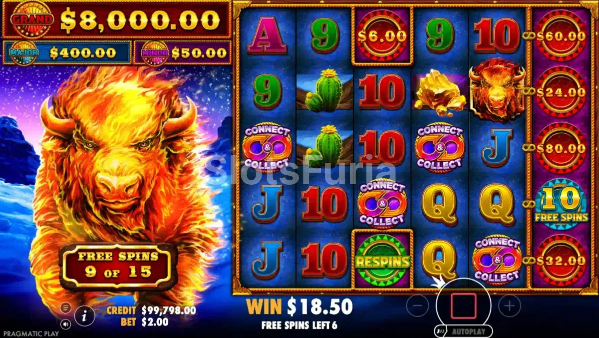 Ronda de giros gratis de Fire Stampede