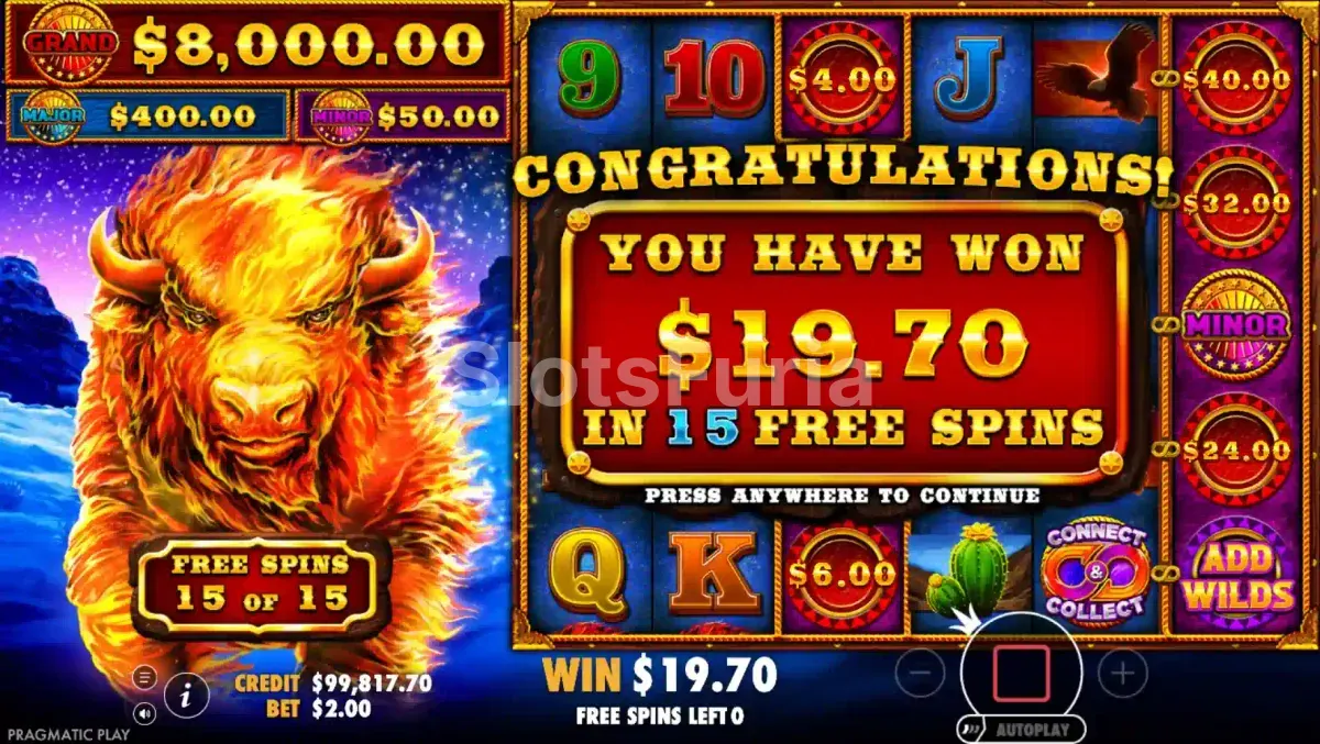 Gran premio en pantalla de Fire Stampede