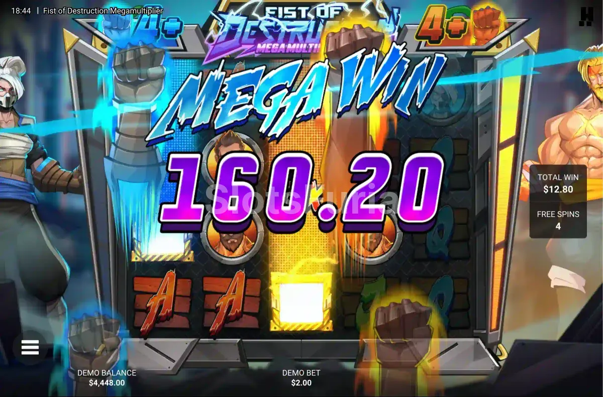 Ganancia elevada en Fist of Destruction Megamultiplier