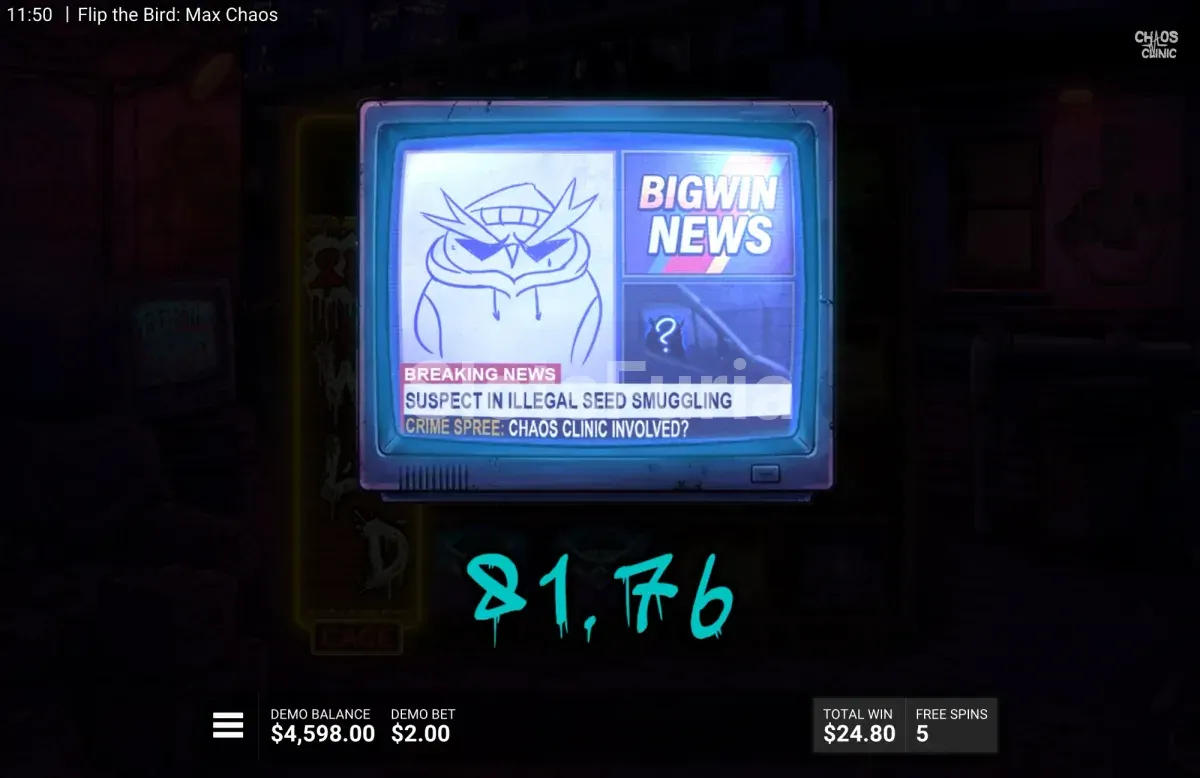 Gran premio en Flip the Bird Max Chaos