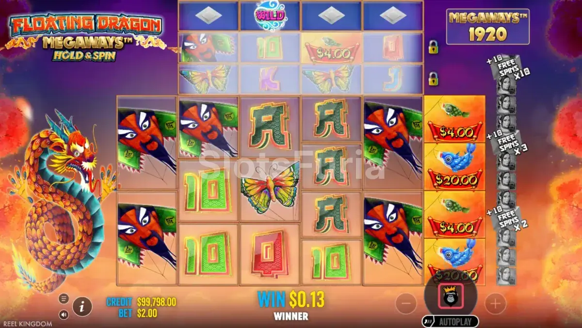 Ronda de giros gratuitos en Floating Dragon Megaways
