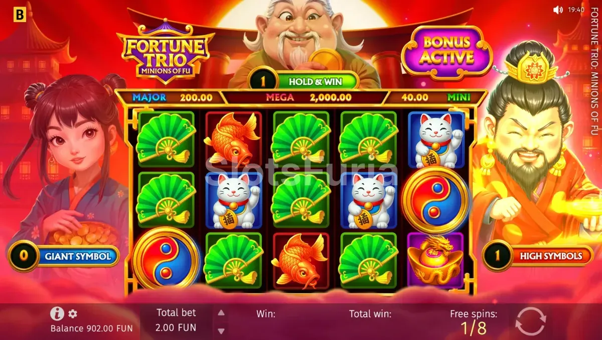 Ronda de giros gratis en Fortune Trio Minions Of Fu