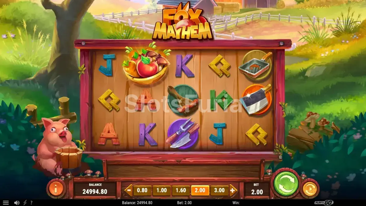 Ronda de giros gratuitos en Fox Mayhem con multiplicador activo