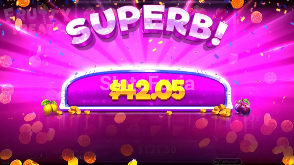 Gran victoria conseguida en Fruity Treats slot de Pragmatic Play