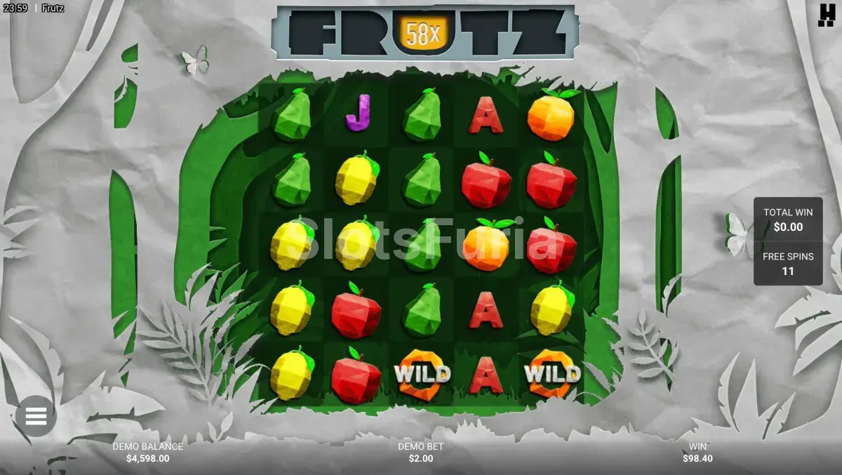 Ronda de giros gratuitos activa en Frutz con multiplicadores en pantalla