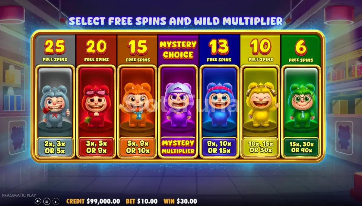 Ronda de giros gratis activada en Furry Bonanza Megaways con multiplicadores