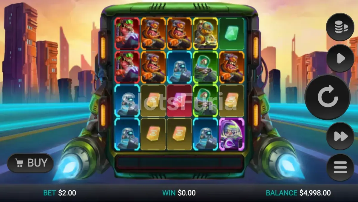 Pantalla principal del juego Galactic Racers Dream Drop con la cuadrícula de carreras galácticas