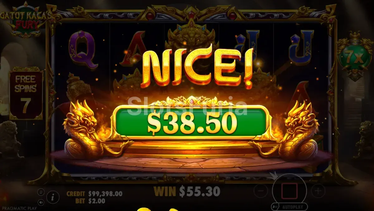 Gran victoria conseguida en Gatot Kaca's Fury