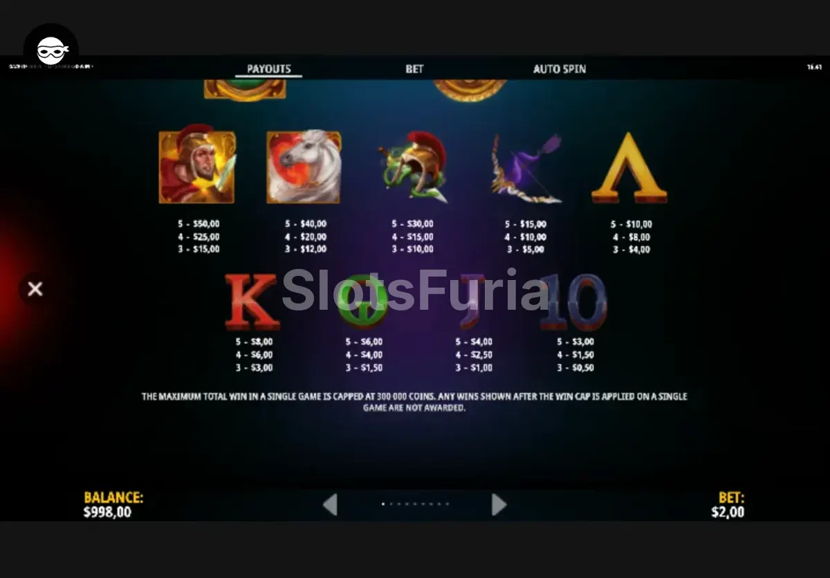Tabla de pagos completa de Gaze of Gold Mega Hold & Win