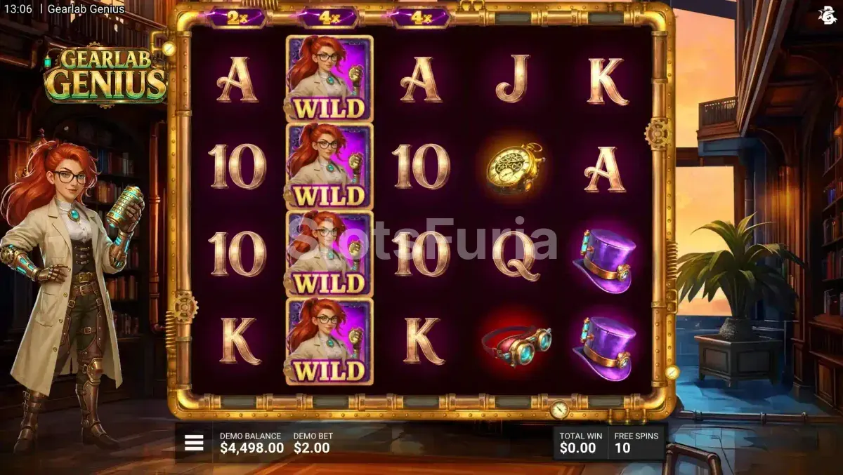 Ronda de giros gratuitos en la slot Gearlab Genius