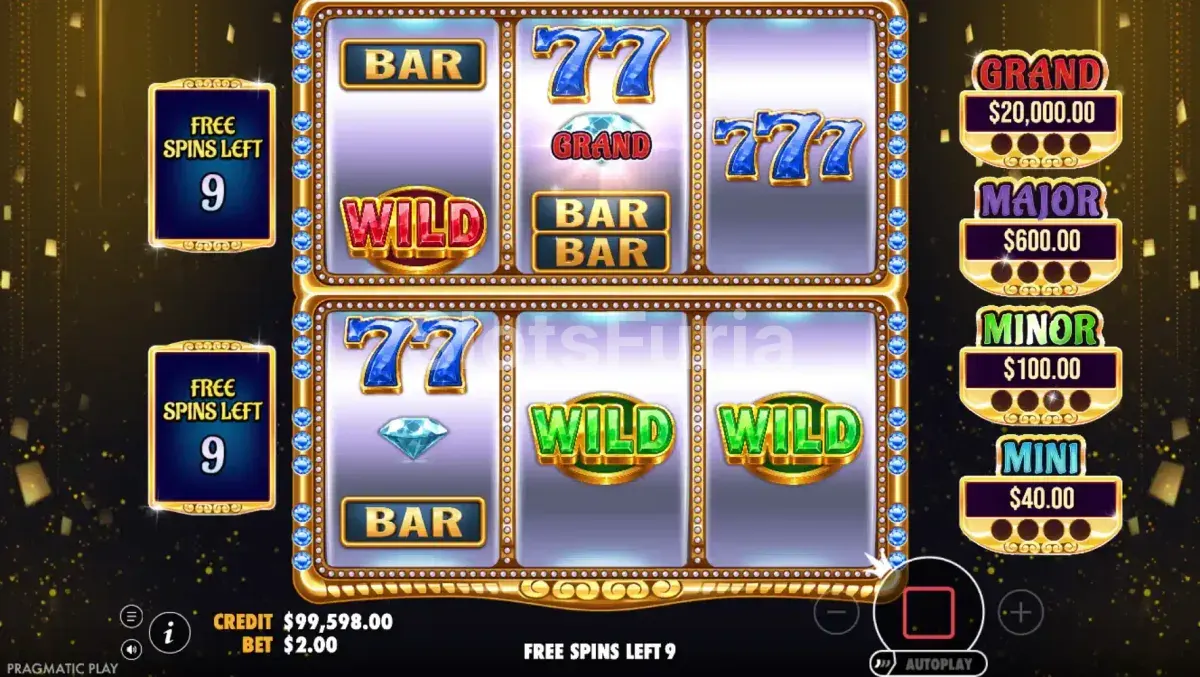Ronda de giros gratis de la slot Gem Trio