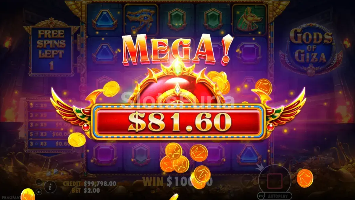 Gran victoria registrada en Gods of Giza