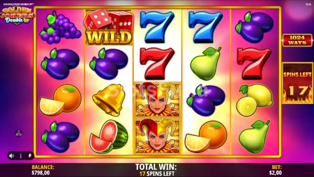 Ronda de giros libres activos en Golden Jokers Double Up