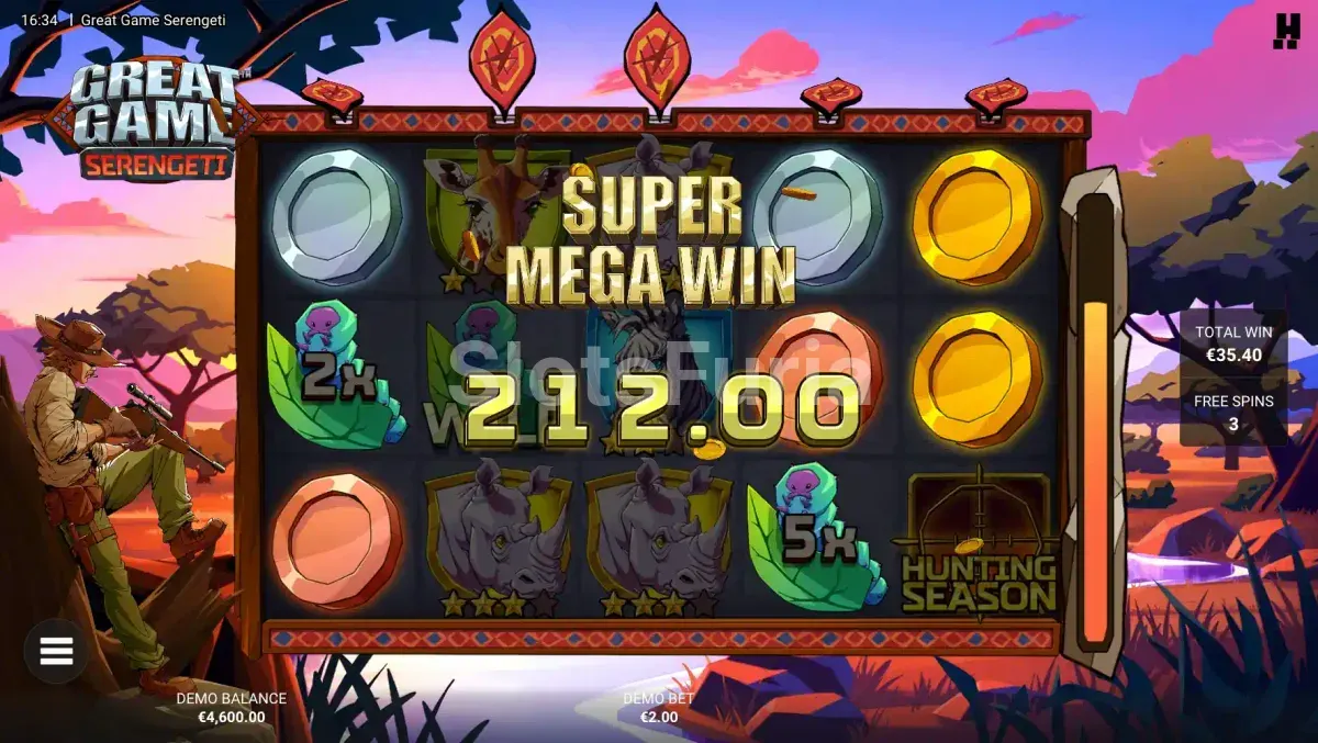 Gran victoria conseguida en Great Game Serengeti
