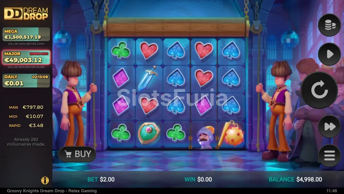Base game de Groovy Knights Dream Drop con caballeros disco