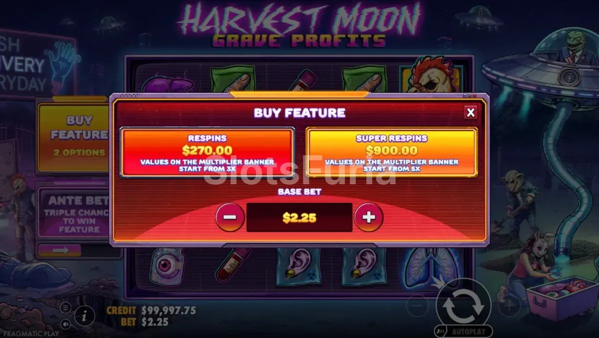 Función de compra de bonus en Harvest Moon Grave Profits