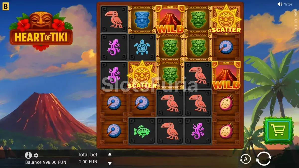 Pantalla principal del juego base de Heart of Tiki