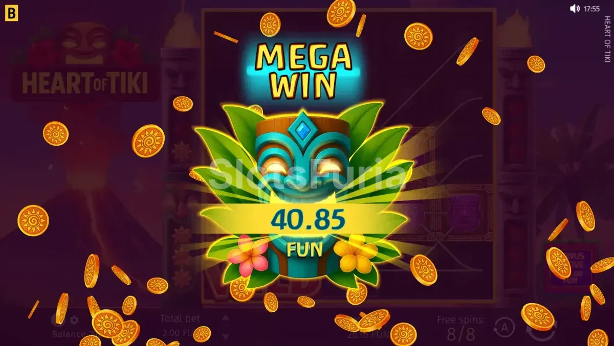 Gran ganancia registrada en Heart of Tiki de BGaming